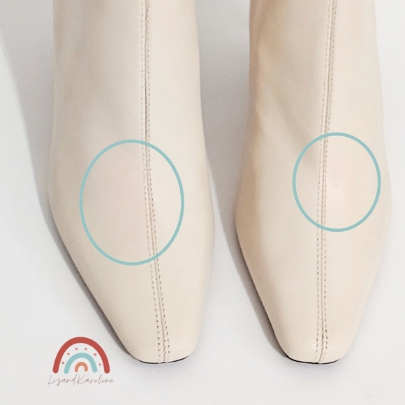 New! Madewell The Dimes Stiletto Heel Leather Ankle Boot in Ecru 7 - Picture 8 of 14